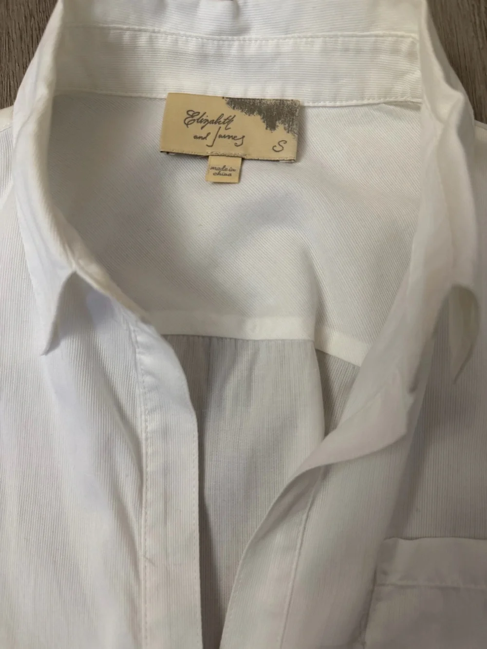Elizabeth and James Cohen White Tailored Button-Down Shirt - Picture 7 of 11